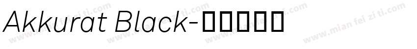 Akkurat Black字体转换